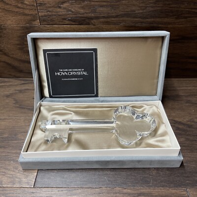 Hoya Crystal Key  Decorative Piece Made In Japan