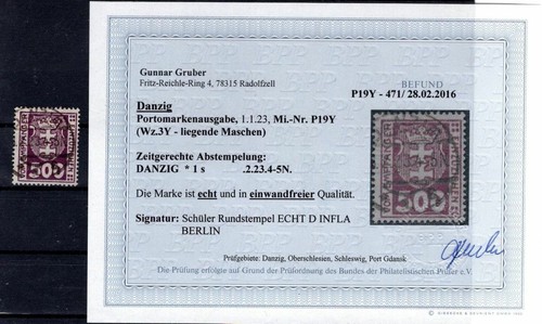 Gdansk 19Y Impeccable Stamped BPP Befund (K5590