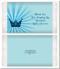 Prince Royal Crown - Custom Baby Shower Popcorn Wrappers - Set of 12