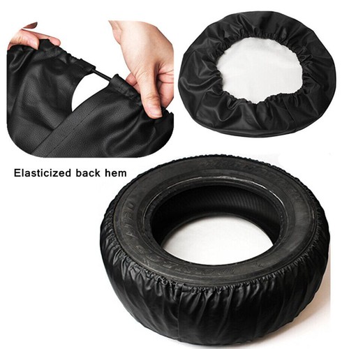 Wolf Protect Waterproof PVC Leather Casing Spare Tire Wheel Cover 15"For Jeep RV - Picture 9 of 11