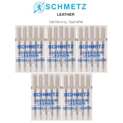 25 Schmetz Leather Sewing Machine Needles 130//705H LL 15x2NTW Size 80//12