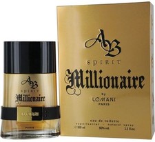 AB Spirit Millionaire by Lomani Eau De Toilette Men's Spray 3.3 oz 100 ml ** NEW