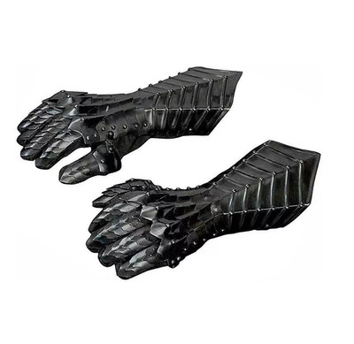 Medieval Nazgul Gloves Steel Armor Gloves Witch King Man Steel Costume Gauntlets
