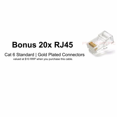 Cat6 100m UTP Ethernet Lan networking Cable Roll Solid copper core FREE 20x RJ45 - Picture 2 of 10