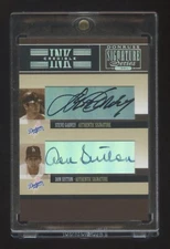 2005 DONRUSS SIGNATUREW STEVE CARLTON-DON SUTTON DUAL AUTOGRAPH SP INK CREDIBLE