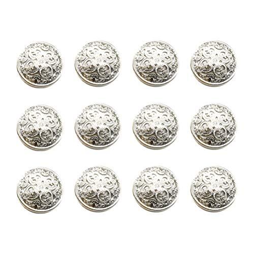 Heallily - 30 bottoni in metallo anticato vintage, per blazer, cappotti, (b0t)