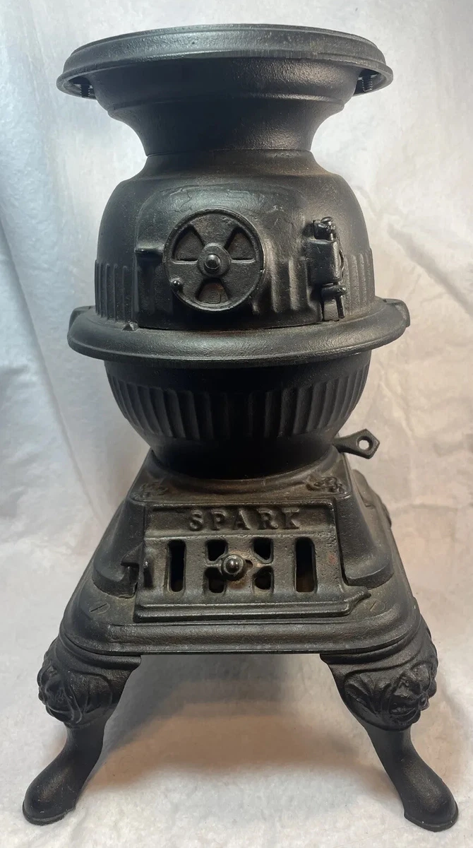 Spark Cast Iron Pot Belly Stove Salesman Sample 14”~Vintage | eBay