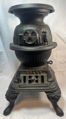 Spark Cast Iron Pot Belly Stove Salesman Sample 14”~Vintage | eBay