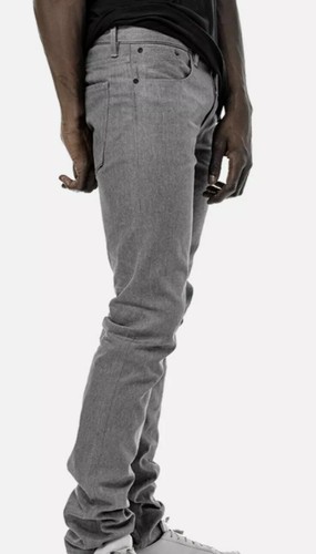 $248 John Elliott 27x34 Grey The Cast 2 Stretch Slim Straight Selvedge Jeans 28 - 第 1/12 張圖片