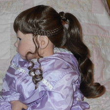 Monique JEANNIE Wig SIZE 14/15 LIGHT BROWN Fancy Braids  Ponytail  Bangs NWT