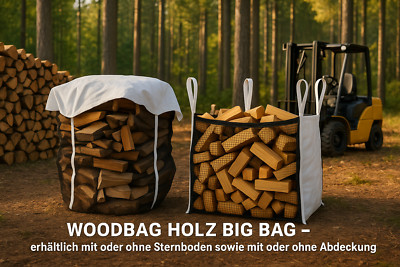 Woodbag Holzbag BigBag Premium Brennholz Holz Big Bag Sternenboden Säcke Profi