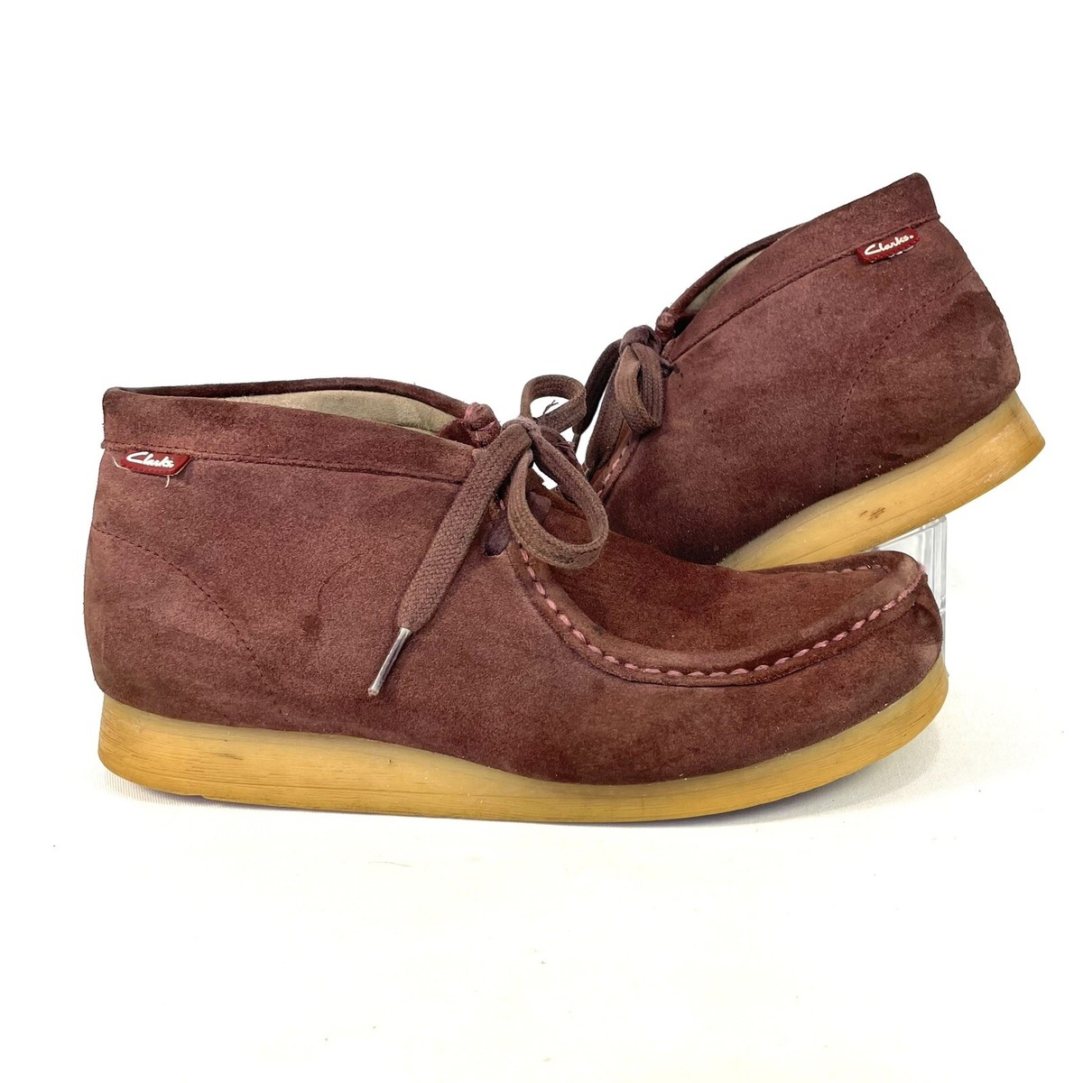 Clarks Stinson 26122001 Wallabee Suede Burgundy Chukka Boot Size