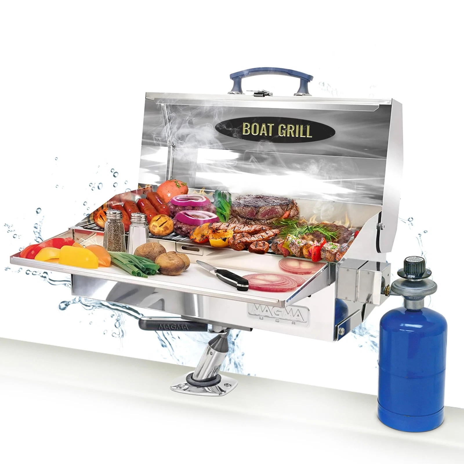 Magma Cabo Grill - Marine-Grade Stainless Steel Barbecue Grill for Boats -
Opens in a new window or