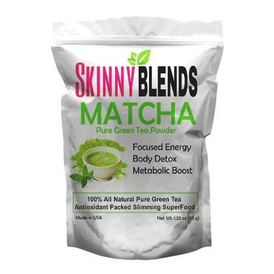SKINNY BLENDS SKINNY GREEN TEA DETOX, FAT BURNER, SUPERFOOD, ORGANIC 100% MATCHA