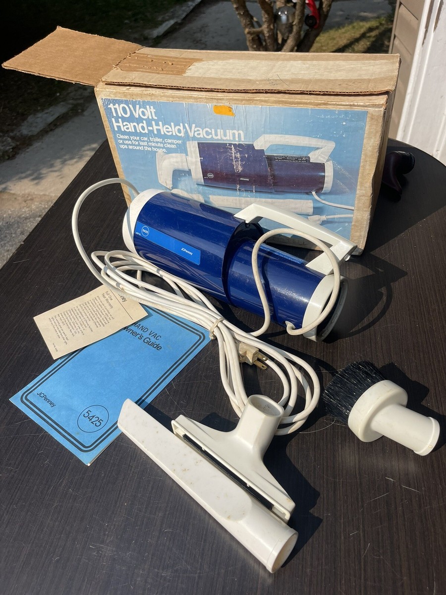 VINTAGE 1970s JCPenney 76 Model 5425 Blue Vacuum Cleaner CANISTER
