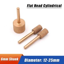 Brazed Diamond Grinding Head Flat Head Cylindrical Fine / Coarse Sand Polishing