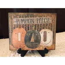 PUMPKIN PATCH, Primitive Style, Rustic Handcrafted Plaque / Sign