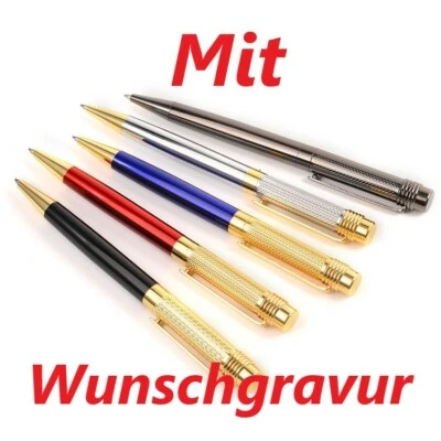 999GOLD-FORYOU Hochwertiger Metall Kugelschreiber mit Persönlicher Gravur Kuli Geschenk Gold