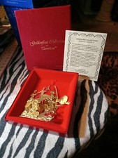 Tamerlane Gold Finish Christmas Ornament 16107 Santa in original box Made in USA