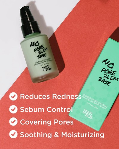 Imprimación Base Correctora de Enrojecimiento TOUCH IN SOL - Maquillaje Tonificado Verde Minimizador de Poros - Imagen 3 de 7