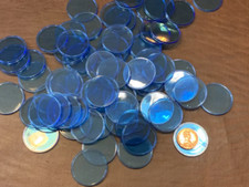 BLUE Jumbo Colored Bingo Chips, Pack of 50, Tokens, Counters RPG Tabletop Games