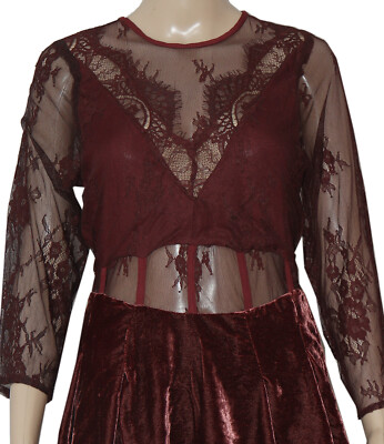 chinese dress ladies Mable Lace Trim Mini Dress • Shop American Threads Online Boutique Red Gingham / L main image 0