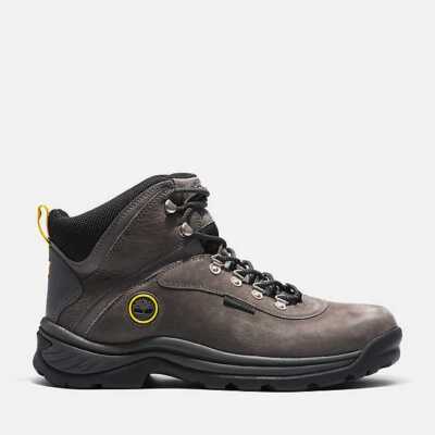 TIMBERLAND MEN'S WHITE LEDGE WATERPROOF MID HIKER  BOOT MEDIUM GREY NUBUCK A64PG