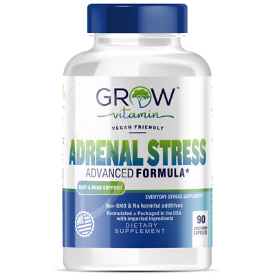 Adrenal Support 90 Capsules for Relaxation & Sleep Aid, Stress & Fatigue Relief
