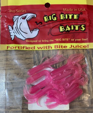 Big BiteBaits #15CRTU25 1.5" Crappie Tube Hot Pink-1pk of 10 pcs-NEW-SHIP  24HRS