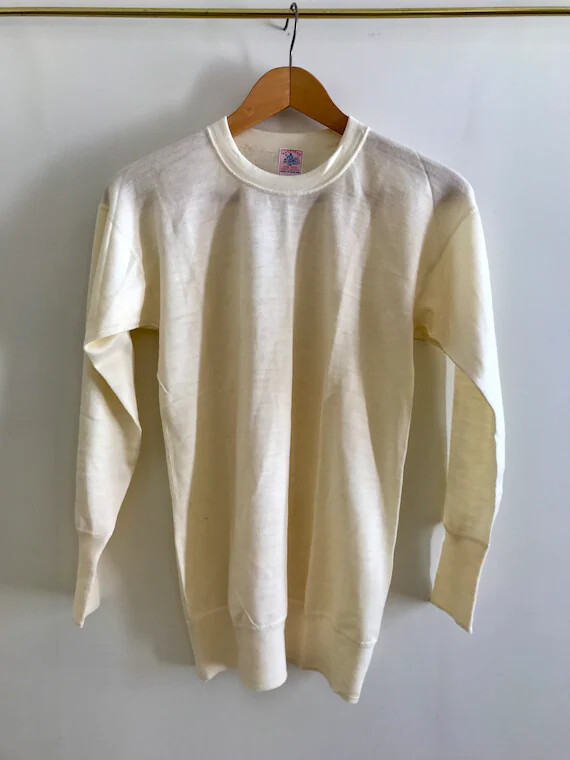 Vintage 1940s Shepherd Pure Wool Undershirt | WW2 Undershirt XS/S