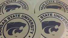 4 Kansas State University KSU Absorbant Sandstone Coasters
