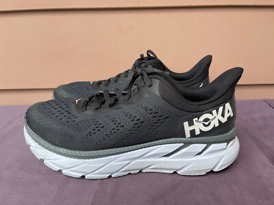 Hoka One One Mens Clifton 7 Gray Running Shoes EUC Size 9.5 Hoka Ultra Marathon Cushioned Best Running Shoes Bondi 7 Men  main image 4