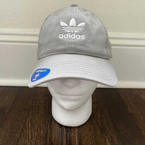 Unisex Grey Adidas Adjustable Fit Baseball Hat Dad Cap Strapback NWT New