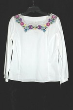 Vintage HUNGAROCOOP Hungarian Folk Embroidered Blouse sz 38 M UNWORN w/Tag