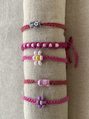 Bracelet à corde rose | Pour femme | Made in France