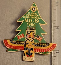1980 N. Idaho, Washington, BC, Chicago MD-19 - Lions Club Pin #101
