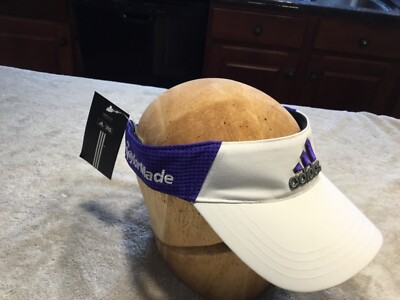 Adidas TaylorMade Golf Tour Preferred Sun Visor Adjustable Hat Cap White Purple
