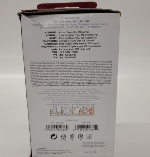 Canon Selphy KP-108IN Color Ink Paper Set 108 4x6 Sheets with 3 Toners 3115B001 - 第 2/3 張圖片