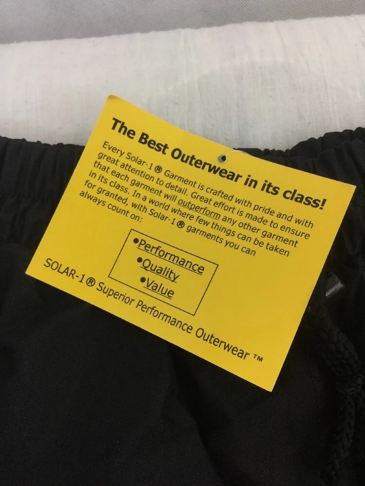 Solar - 1 RJP1-BK Ropa Exterior Impermeable Trabajo Exterior Lluvia Pantalones XL Negro ¡NUEVO CON ETIQUETAS! Foto 3 de 4