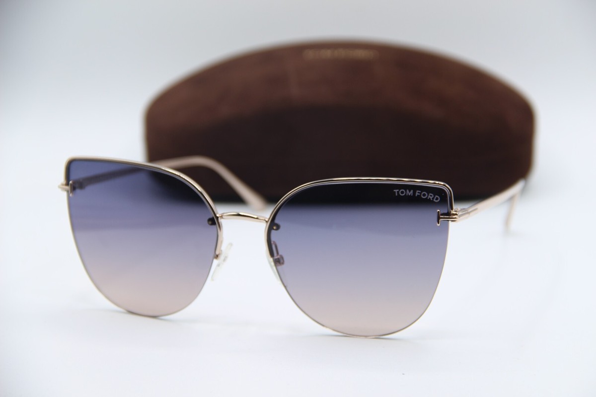 NEW TOM FORD TF 652 INGRID-02 28B GOLD AUTHENTIC SUNGLASSES W/CASE