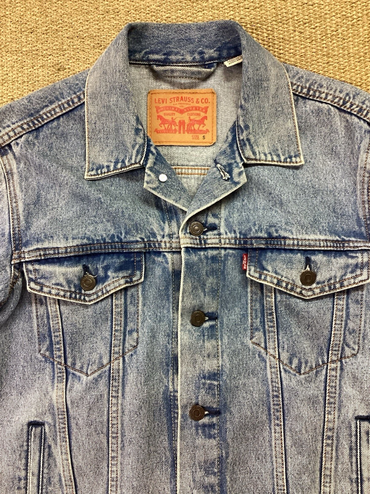 LEVI STRAUSS Small-Medium Blue Denim Jacket 72334 Trucker Jean VGC