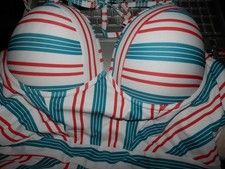 EUC Women's Plus stripes One-Piece Bathing Suit Swimsuit Size xxl 18W-20W straps
