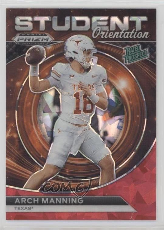 2024 Panini Prizm Draft Picks Student Orientation Red Ice Arch Manning 0c3