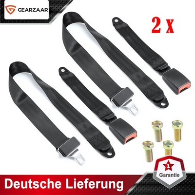 2x Sicherheitsgurt E4 Beckengurt 2 Punkt Statik 1300mm Stapler Bus Auto LKW PKW
