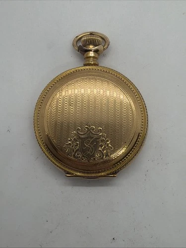 Elgin Beautiful 14K Gold Filled 25YR 15J Hunting Case Antique Pocket Watch