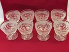 8 pc Vintage Anchor Hocking Wexford Diamond Pattern Champagne/Sherbet Glasses