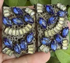 S. FRIEDMAN signed Rhinestone Dress Fur clip pair Vintage costume Jewelry