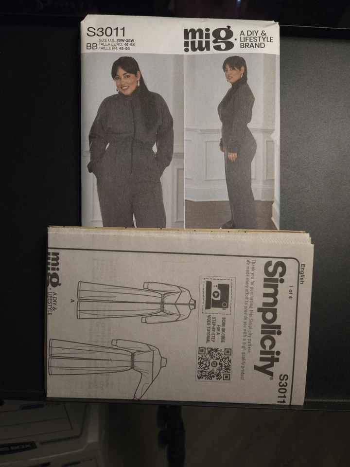 SIMPLICITY Sewing Pattern 3011 Misses Women Jumpsuits 20-22-24-26-28W - Image 3 of 3