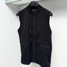 Stone Island Gilet Bodywarmer Jacket Men Small Black Ghost Lana Wool ptp19.5”