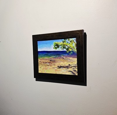 ''Theodora Pavlou'' OOAK, Double Signed Plein Air ''Fresh Water Vibes'' Framed 10x12